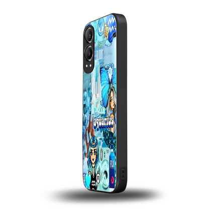 aquarius aesthetic collage back phone cover | glass case for oneplus nord ce 4 lite