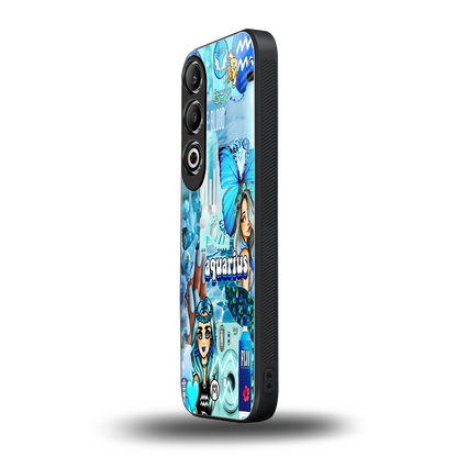 aquarius aesthetic collage back phone cover | glass case for oneplus nord ce 4