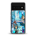 aquarius aesthetic collage back phone cover | glass case for google pixel 6 pro