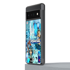 aquarius aesthetic collage back phone cover | glass case for google pixel 6 pro