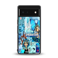 aquarius aesthetic collage back phone cover | glass case for google pixel 6