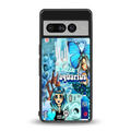 aquarius aesthetic collage back phone cover | glass case for google pixel 7 pro