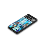 aquarius aesthetic collage back phone cover | glass case for google pixel 7 pro