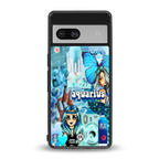 aquarius aesthetic collage back phone cover | glass case for Google Pixel 7