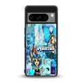 aquarius aesthetic collage back phone cover | glass case for google pixel 8 pro