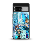 aquarius aesthetic collage back phone cover | glass case for Google Pixel 8