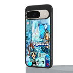 aquarius aesthetic collage back phone cover | glass case for google pixel 9
