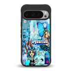aquarius aesthetic collage back phone cover | glass case for google pixel 9 pro