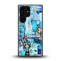 aquarius aesthetic collage back phone cover | glass case for samsung galaxy s25 ultra