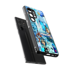aquarius aesthetic collage back phone cover | glass case for samsung galaxy s25 ultra