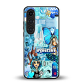 aquarius aesthetic collage back phone cover | glass case for samsung galaxy s25