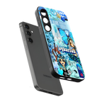 aquarius aesthetic collage back phone cover | glass case for samsung galaxy s24 fe