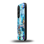 aquarius aesthetic collage back phone cover | glass case for samsung galaxy s25