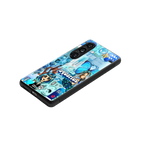 aquarius aesthetic collage back phone cover | glass case for samsung galaxy s24 fe