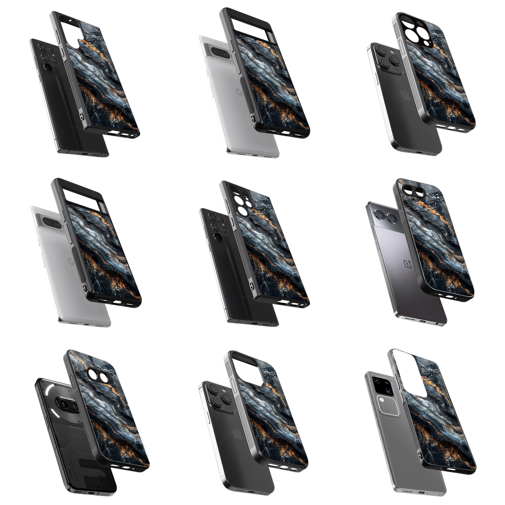 Durable Glass Back Mobile Case for iPhone, Samsung, OnePlus, Google Pixel, Redmi, Vivo, Oppo