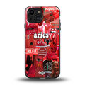 aries aesthetic collage back phone cover | glass case for iphone 13 mini