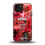 aries aesthetic collage back phone cover | glass case for iphone 13 mini