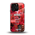 aries aesthetic collage back phone cover | glass case for iphone 13 pro
