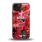 aries aesthetic collage back phone cover | glass case for iphone 15