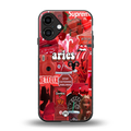 aries aesthetic collage back phone cover | glass case for iphone 16 plus