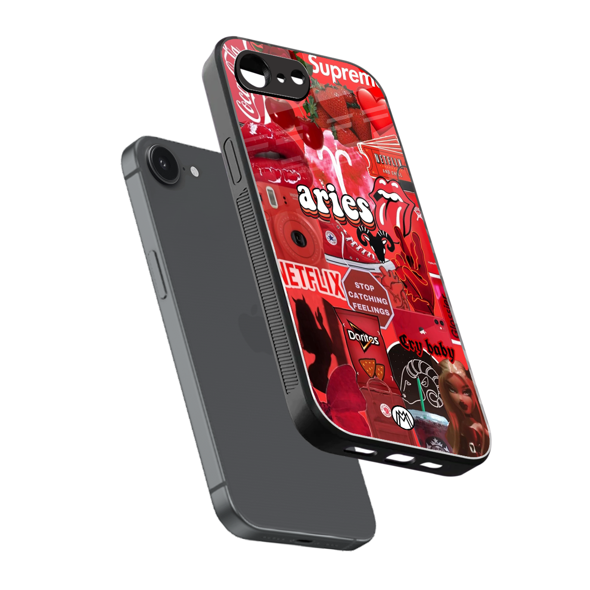 aries aesthetic collage back phone cover | glass case for iphone 16e