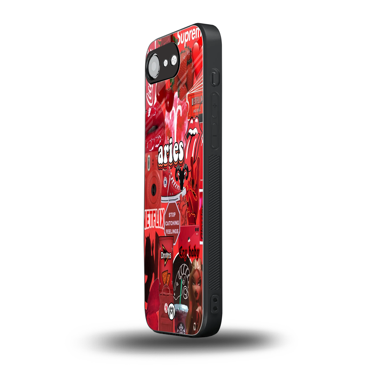 aries aesthetic collage back phone cover | glass case for iphone 16e