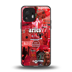 aries aesthetic collage back phone cover | glass case for nothing phone 2