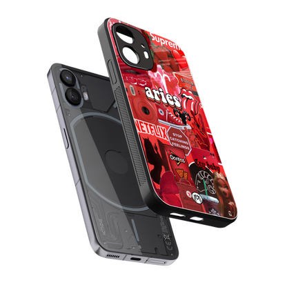 aries aesthetic collage back phone cover | glass case for nothing phone 2