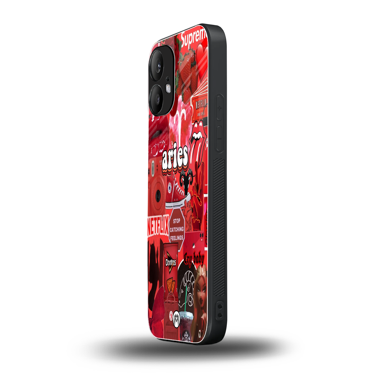 aries aesthetic collage back phone cover | glass case for nothing phone 2