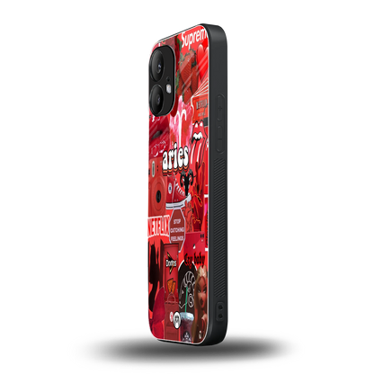 aries aesthetic collage back phone cover | glass case for nothing phone 2