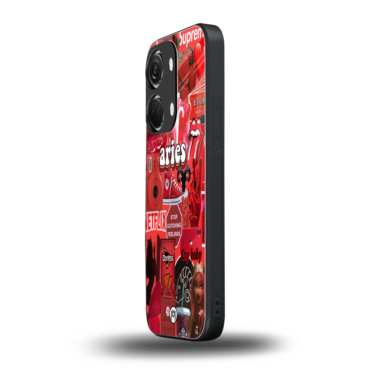 aries aesthetic collage back phone cover | glass case for oneplus nord 3