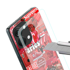 aries aesthetic collage back phone cover | glass case for oneplus nord 3