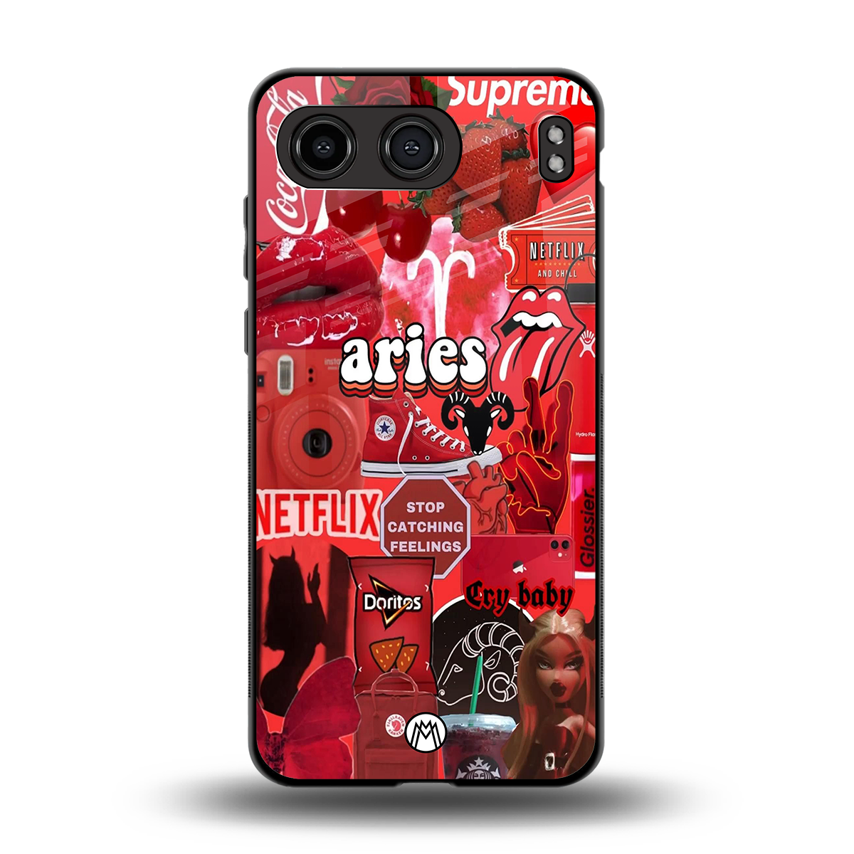 aries aesthetic collage back phone cover | glass case for oneplus nord 4