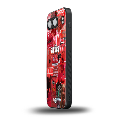 aries aesthetic collage back phone cover | glass case for oneplus nord 4