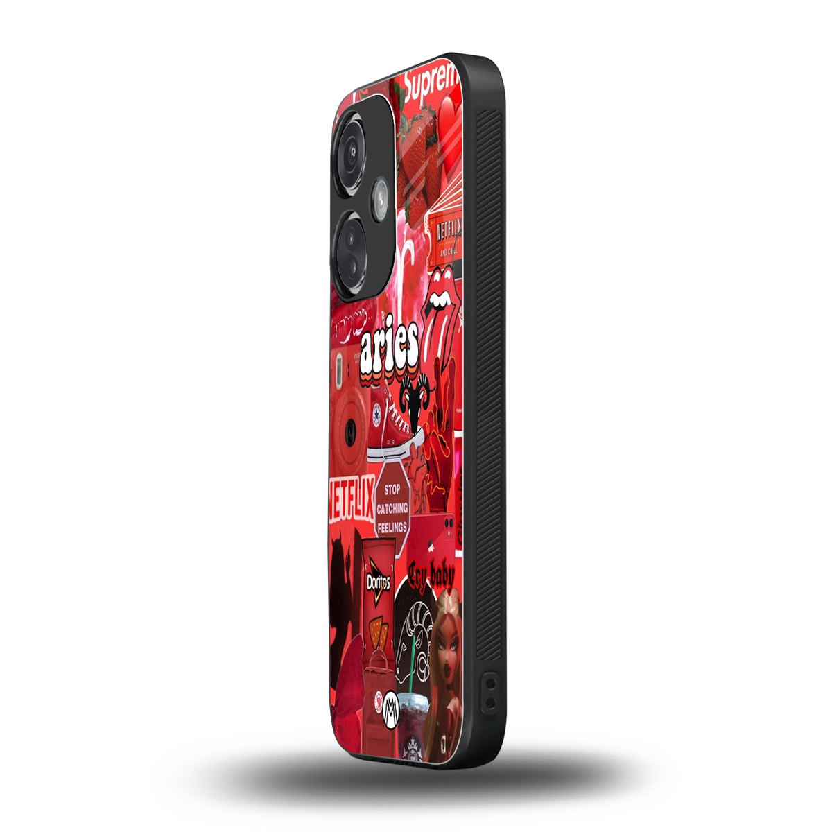 aries aesthetic collage back phone cover | glass case for oneplus nord ce 3