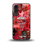 aries aesthetic collage back phone cover | glass case for oneplus nord ce 4 lite