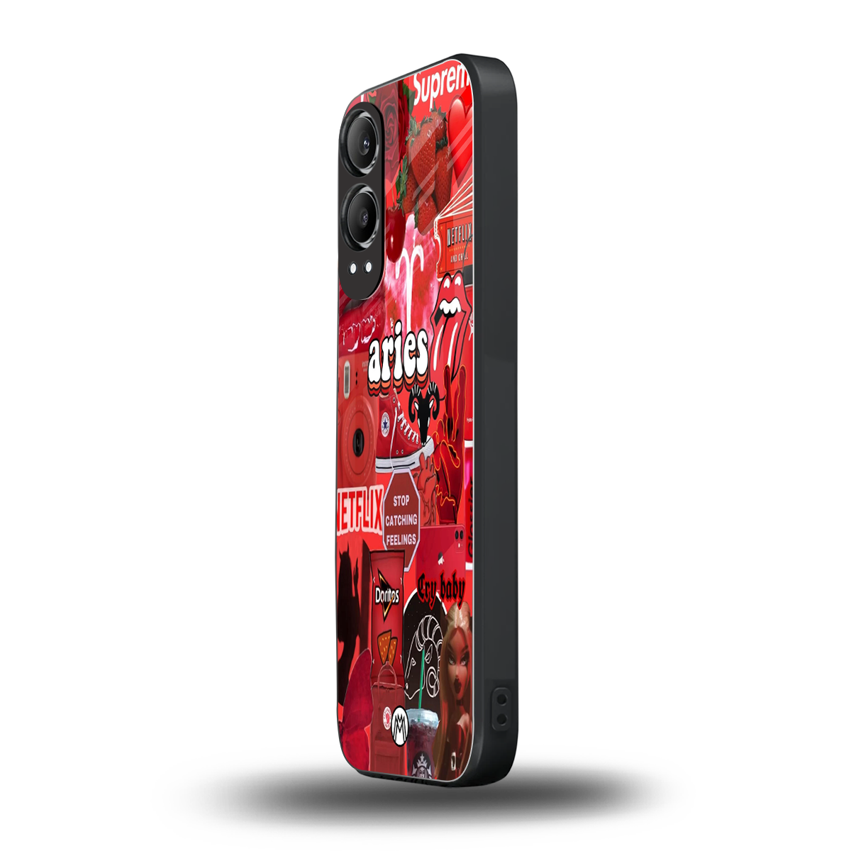 aries aesthetic collage back phone cover | glass case for oneplus nord ce 4 lite