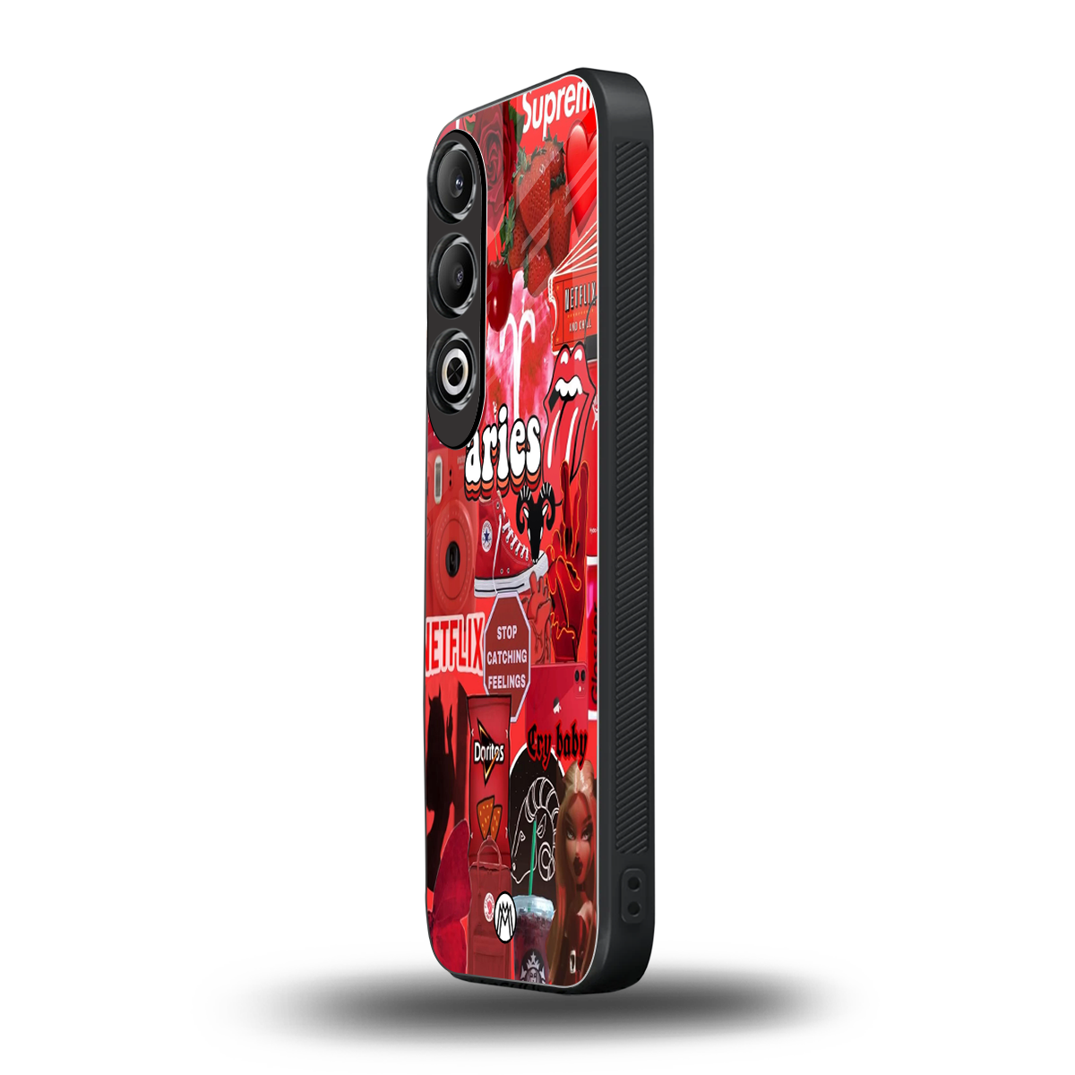 aries aesthetic collage back phone cover | glass case for oneplus nord ce 4