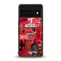 aries aesthetic collage back phone cover | glass case for google pixel 6 pro