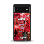 aries aesthetic collage back phone cover | glass case for google pixel 6