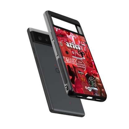 aries aesthetic collage back phone cover | glass case for Google Pixel 6A