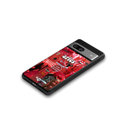 aries aesthetic collage back phone cover | glass case for Google Pixel 7