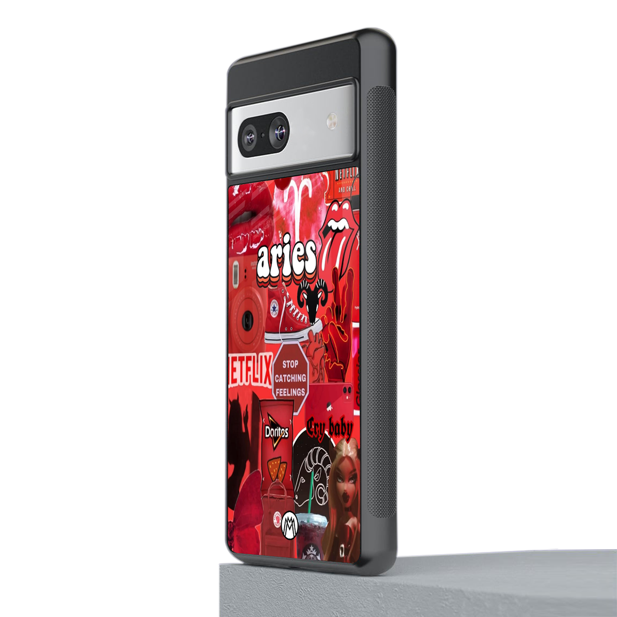 aries aesthetic collage back phone cover | glass case for Google Pixel 7