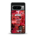 aries aesthetic collage back phone cover | glass case for google pixel 8 pro