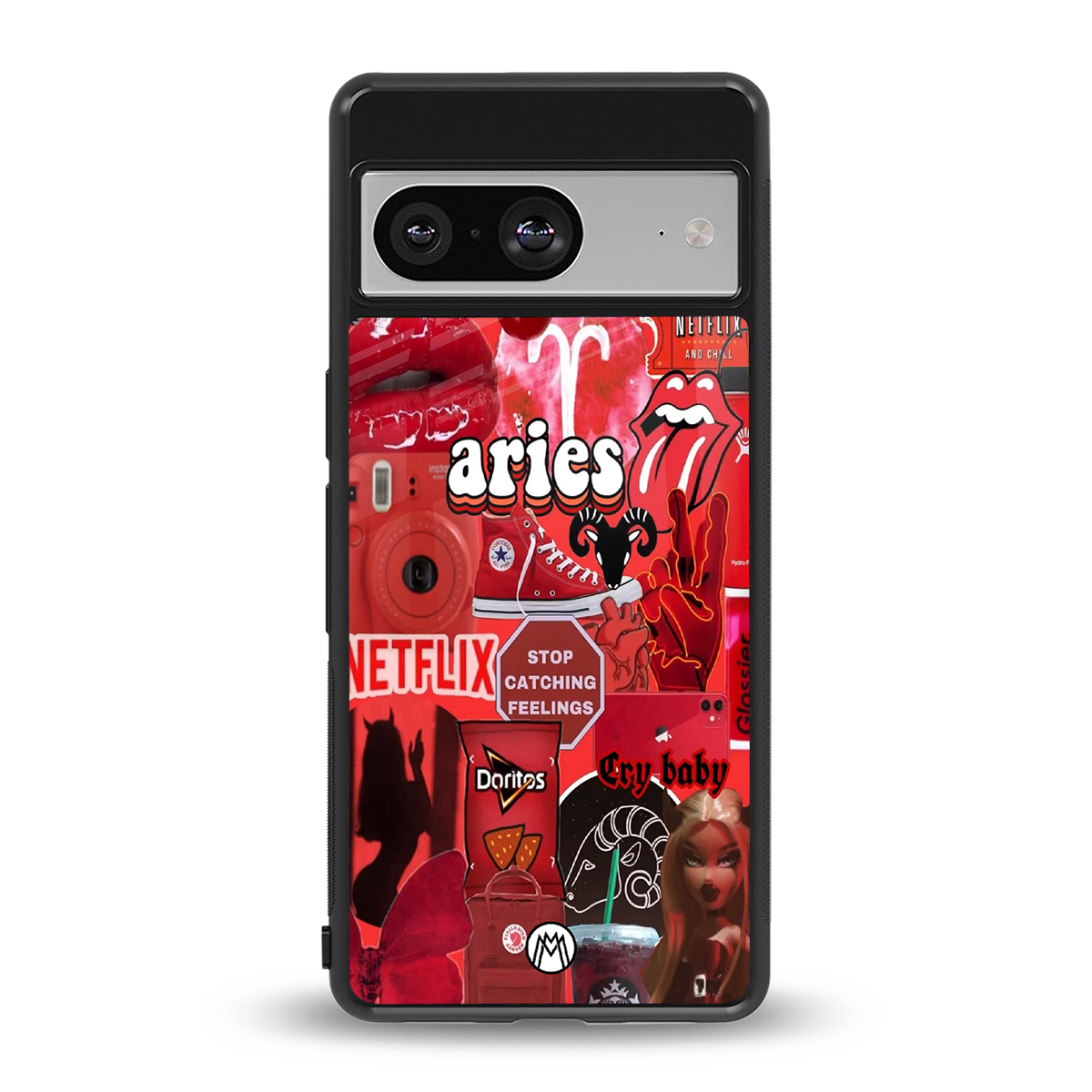 aries aesthetic collage back phone cover | glass case for Google Pixel 8