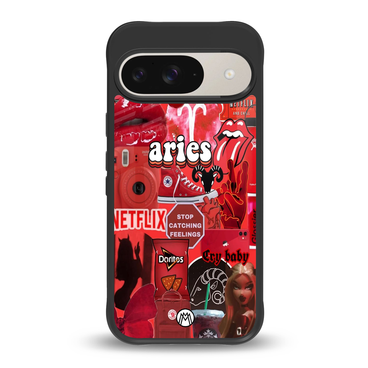 aries aesthetic collage back phone cover | glass case for google pixel 9