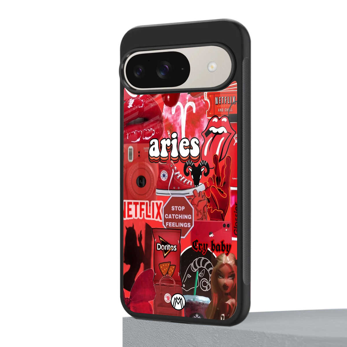 aries aesthetic collage back phone cover | glass case for google pixel 9