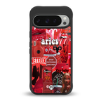 aries aesthetic collage back phone cover | glass case for google pixel 9 pro