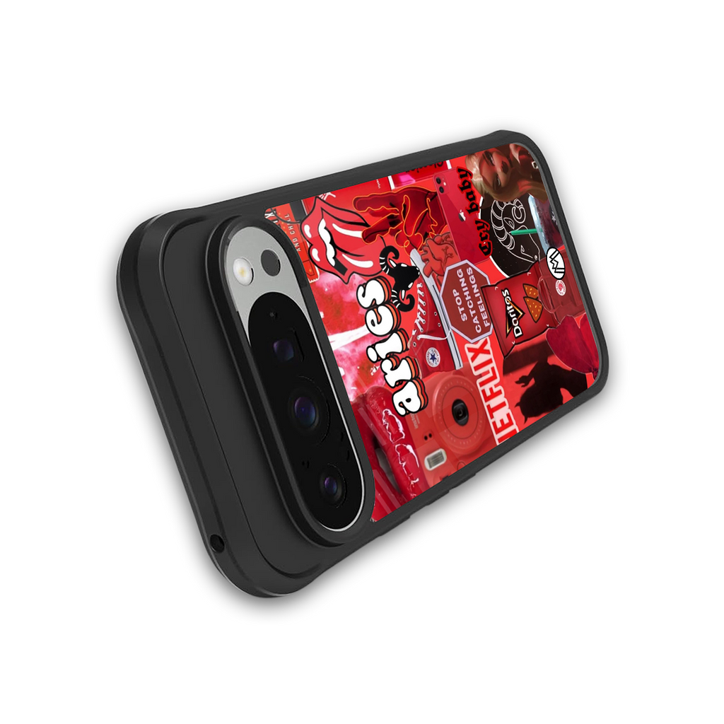 aries aesthetic collage back phone cover | glass case for google pixel 9 pro