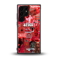 aries aesthetic collage back phone cover | glass case for samsung galaxy s24 ultra
